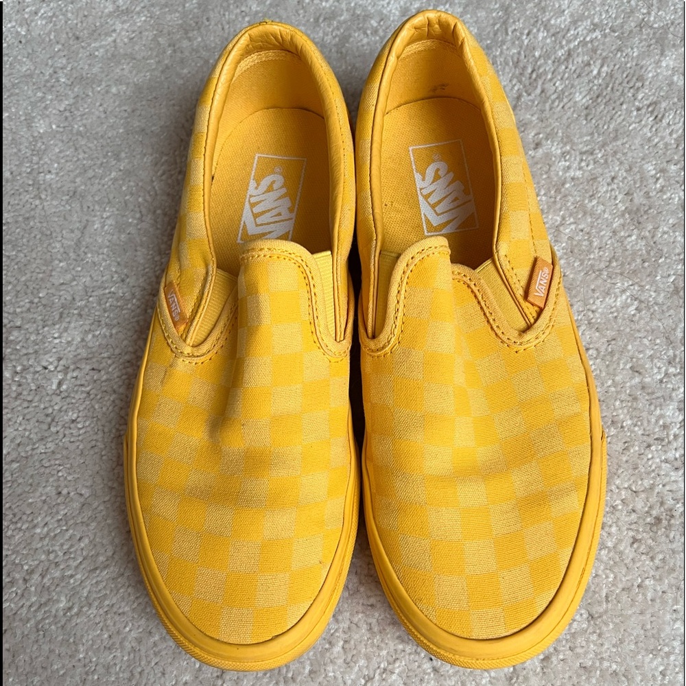 Yellow checkerboard vans